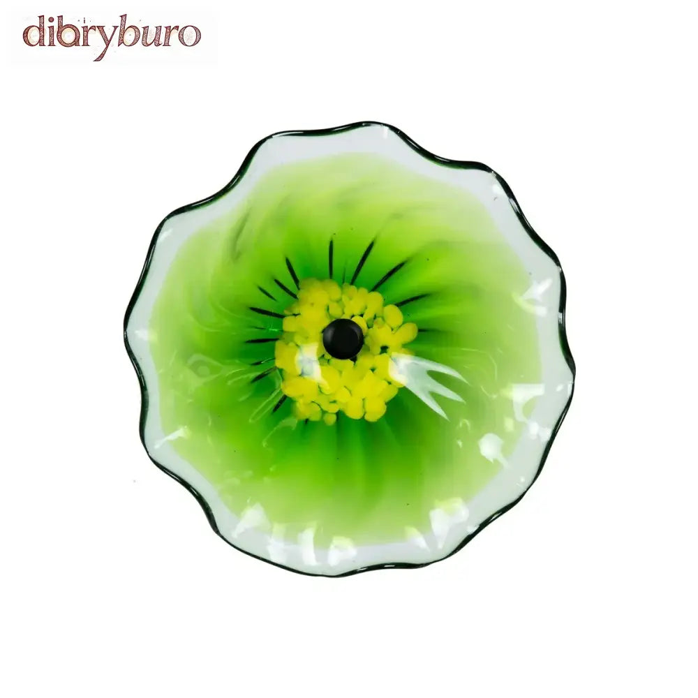 12IN Diameter Green Art Glass Wall Décor - 12 x 12
