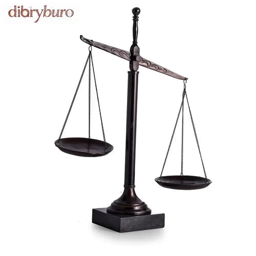 16’’ Bronzed Finished Scale on Marble Base. - N/A