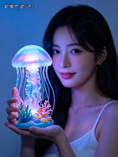 5.75’’H LED Jellyfish Figurine - Multi