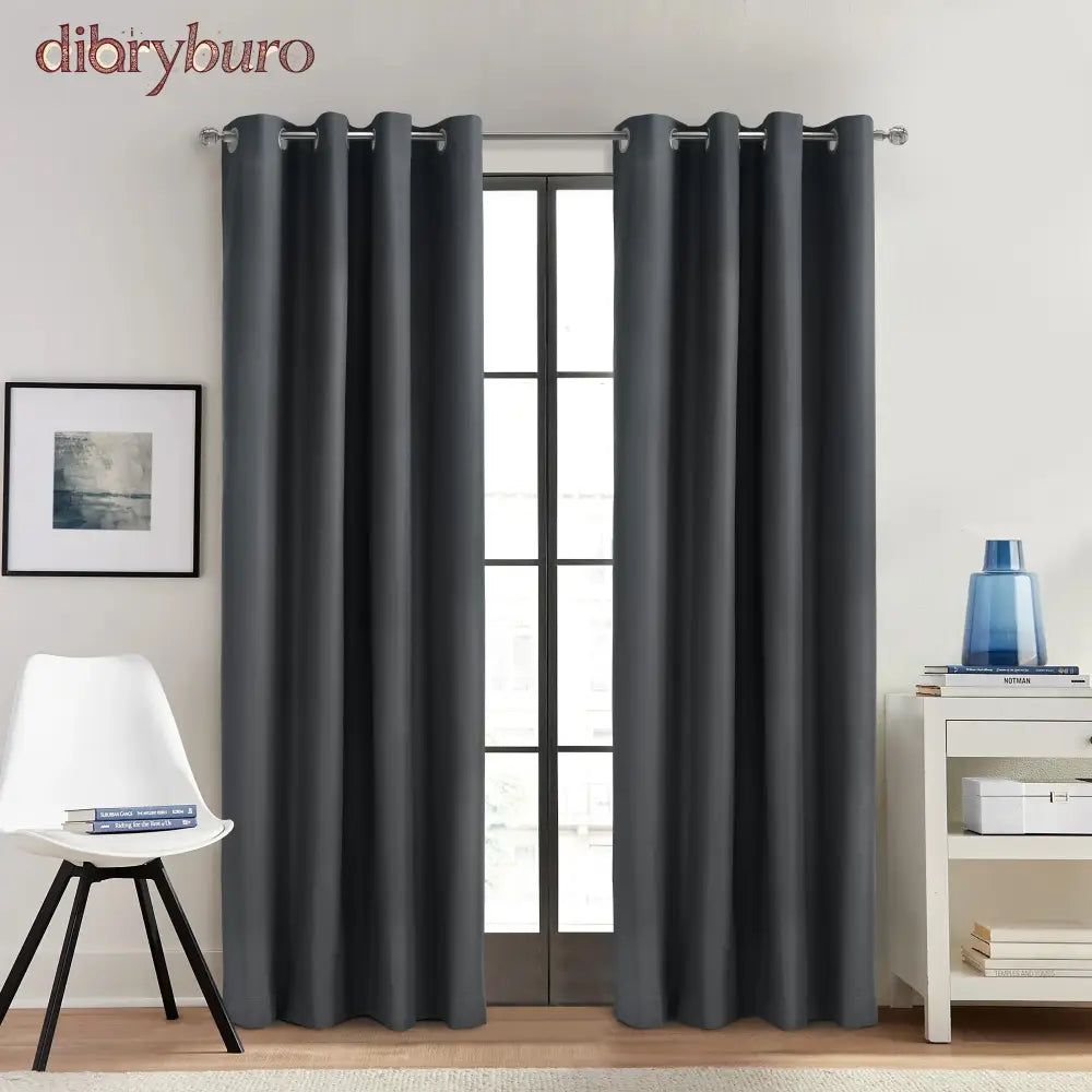 Blackout Grommet Curtain Panel - 52’’ x 108’’ / Charcoal
