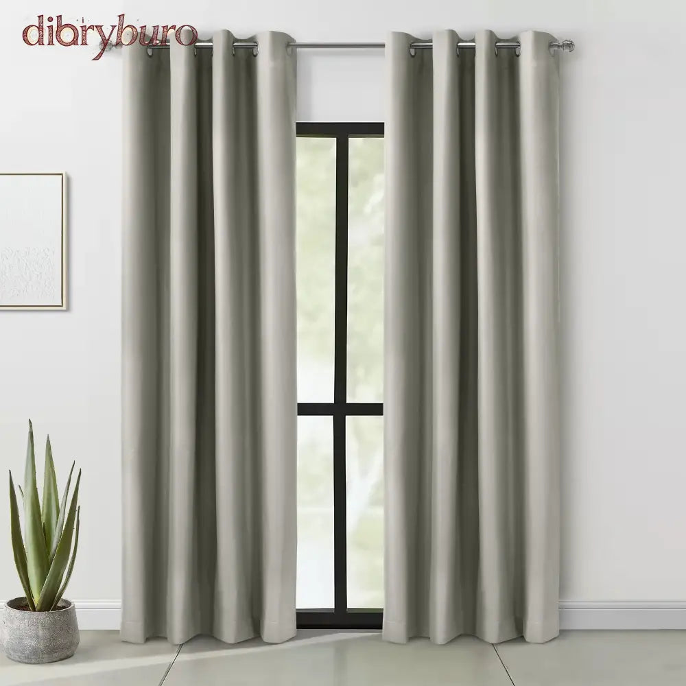 Blackout Grommet Curtain Panel - 52’’ x 108’’ / Light Grey