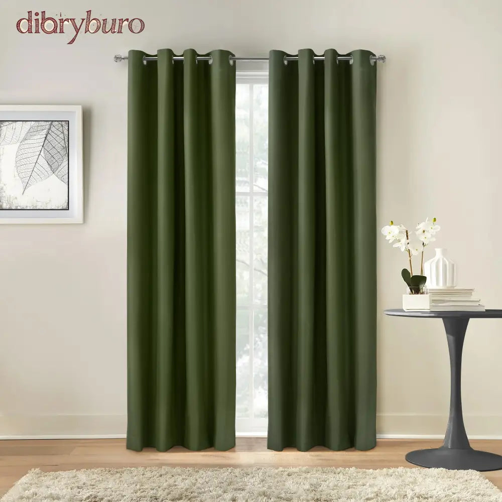 Blackout Grommet Curtain Panel - 52’’ x 108’’ / Olive