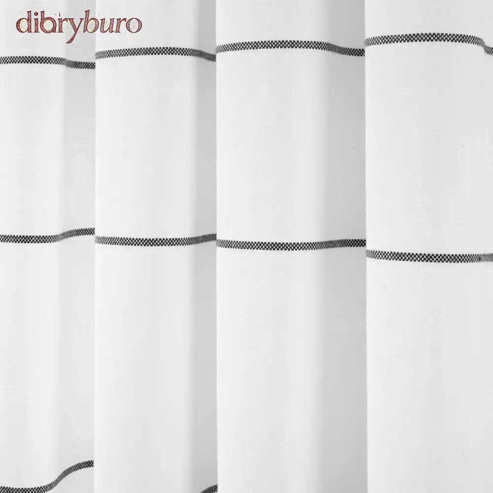 Boho Stripe Woven Tassel Yarn Dyed Cotton Window Curtain Panel Pair