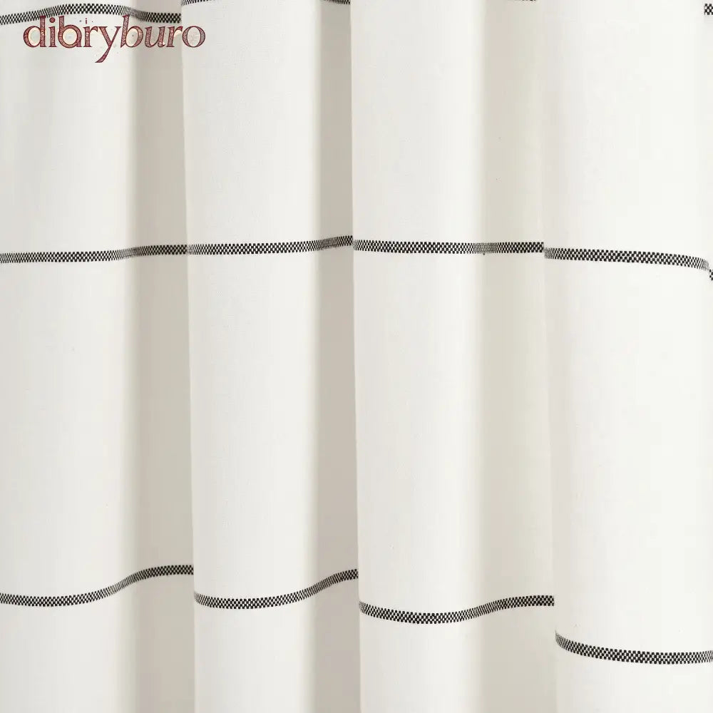 Boho Stripe Woven Tassel Yarn Dyed Cotton Window Curtain Panel Pair