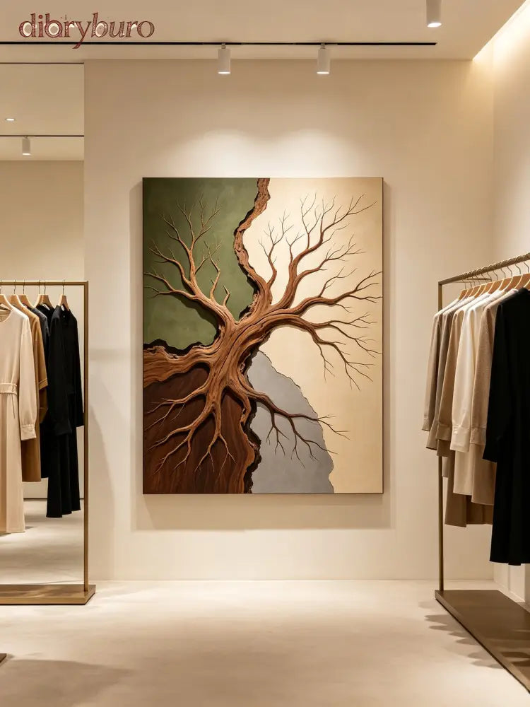 Cedar Roots Wall Decor Irregular Shape Wall Art for Home - 19.6’’ x 19.6’’x 1.9’’