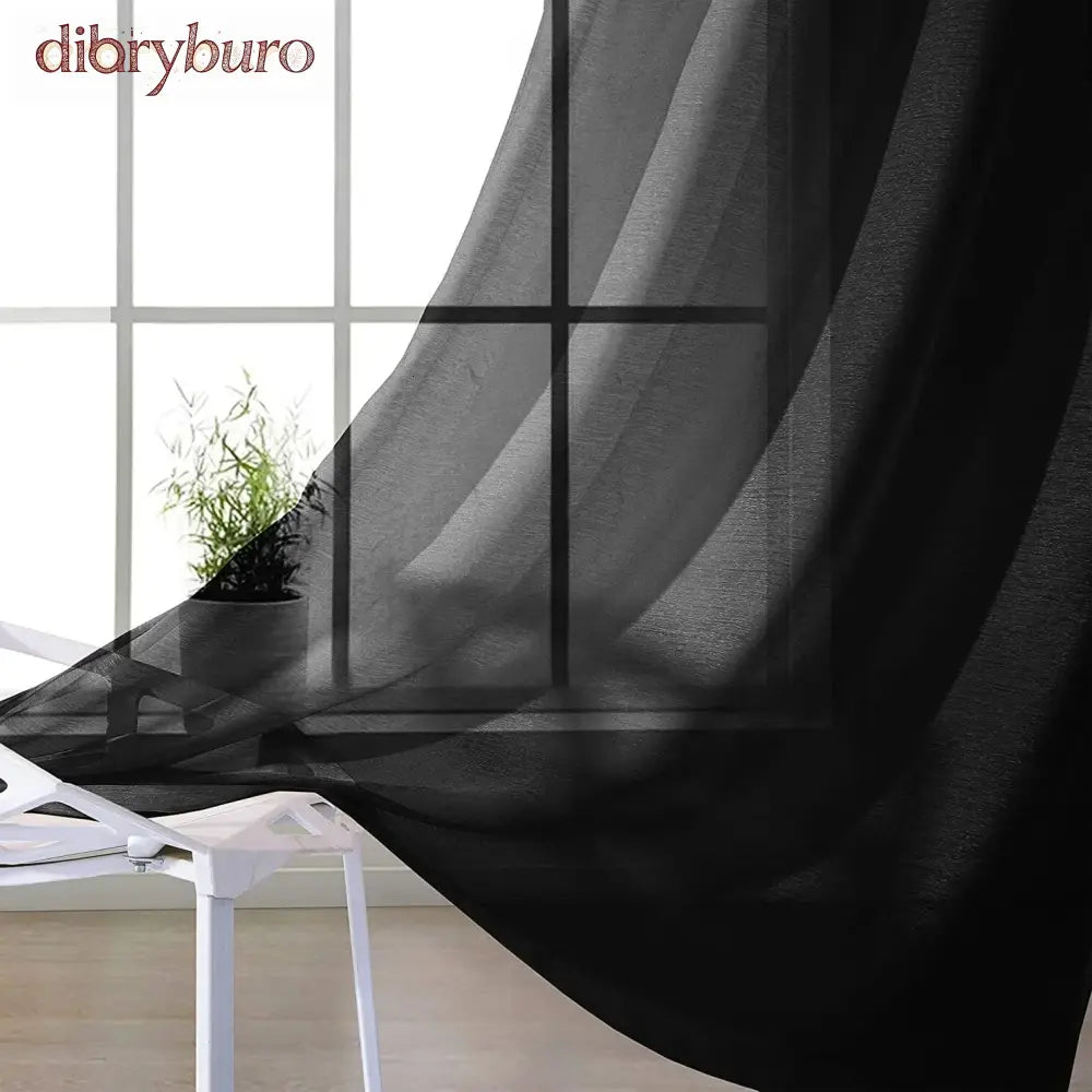 Extra Wide Curtains Solid Sheer Window Curtain Panel Pair