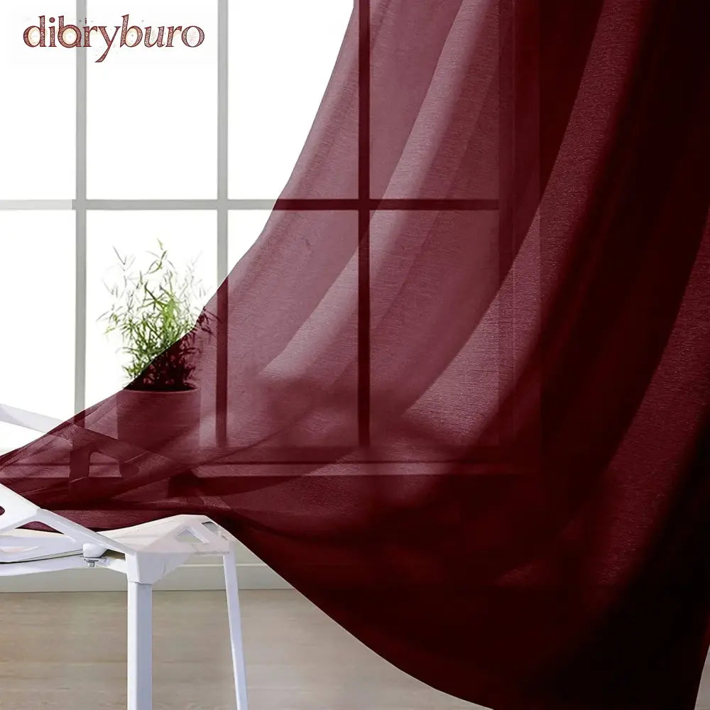 Extra Wide Curtains Solid Sheer Window Curtain Panel Pair