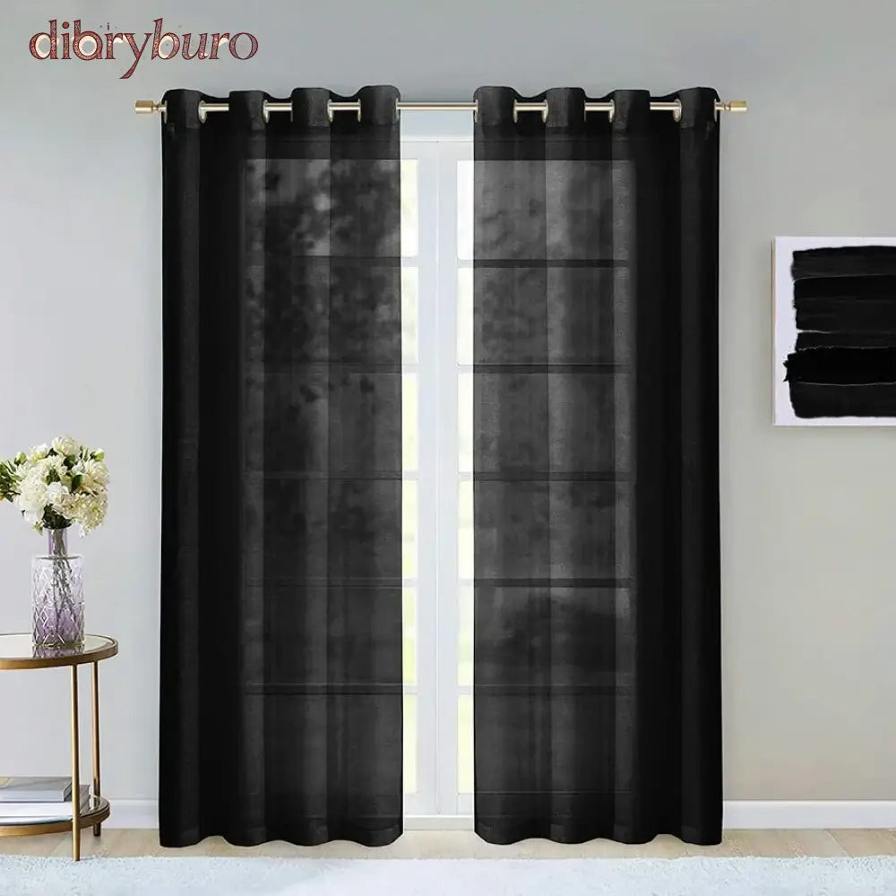 Extra Wide Curtains Solid Sheer Window Curtain Panel Pair