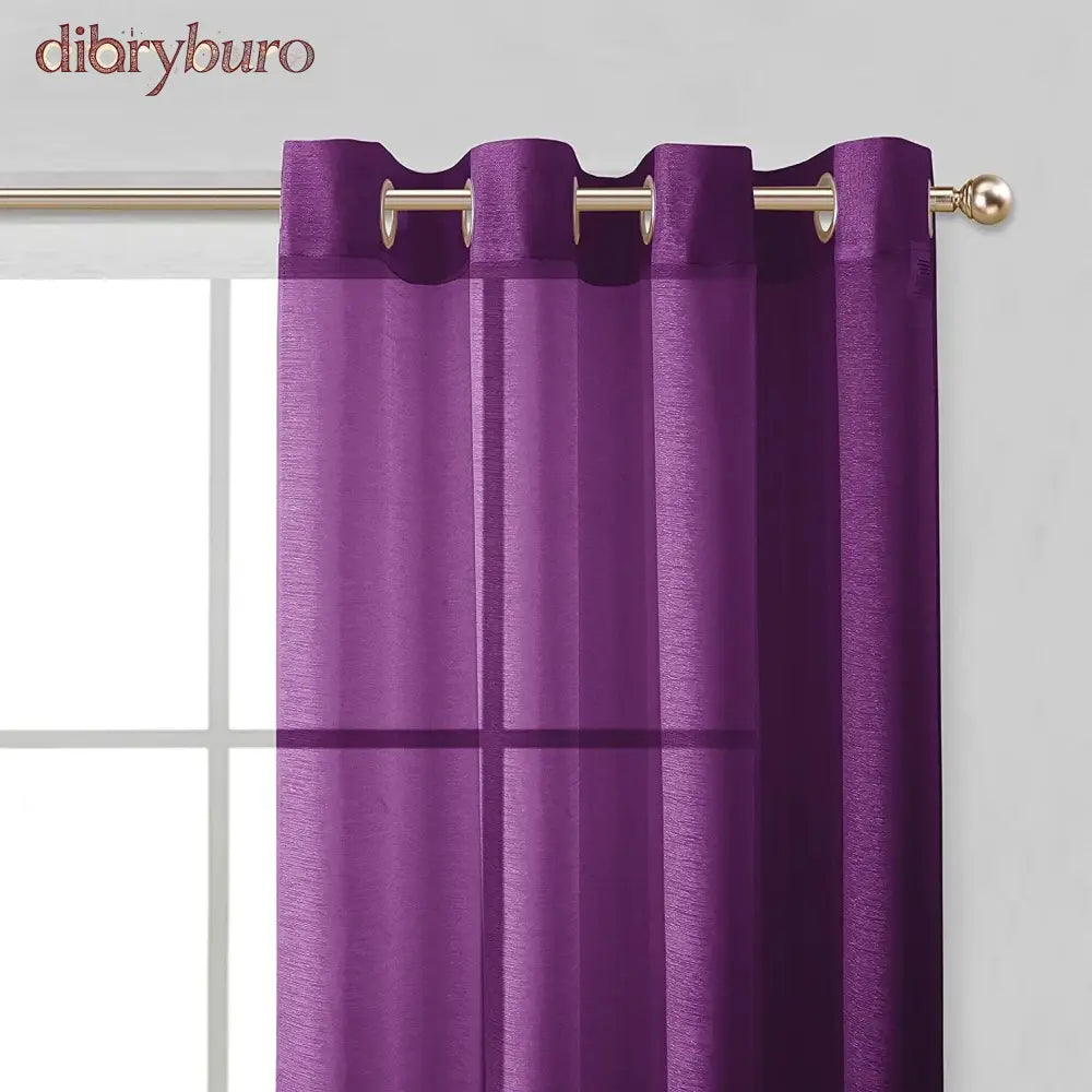 Extra Wide Curtains Solid Sheer Window Curtain Panel Pair