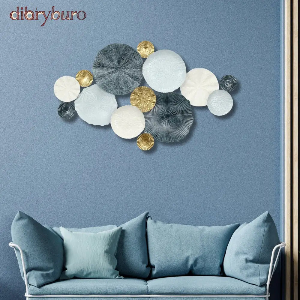 Multi Round Panel Blue Nautical Wall Decor - Multi-Color