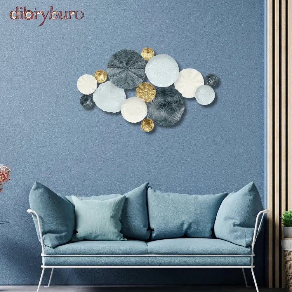 Multi Round Panel Blue Nautical Wall Decor - Multi-Color