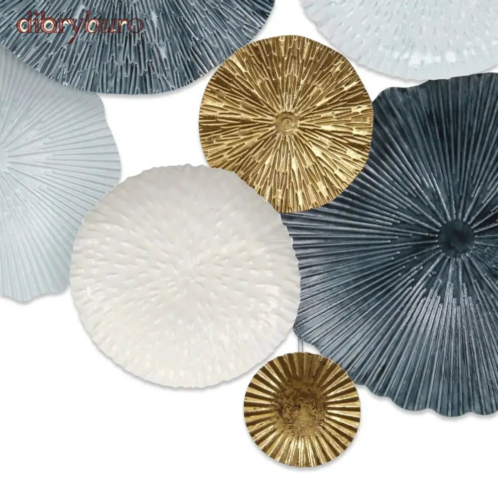 Multi Round Panel Blue Nautical Wall Decor - Multi-Color