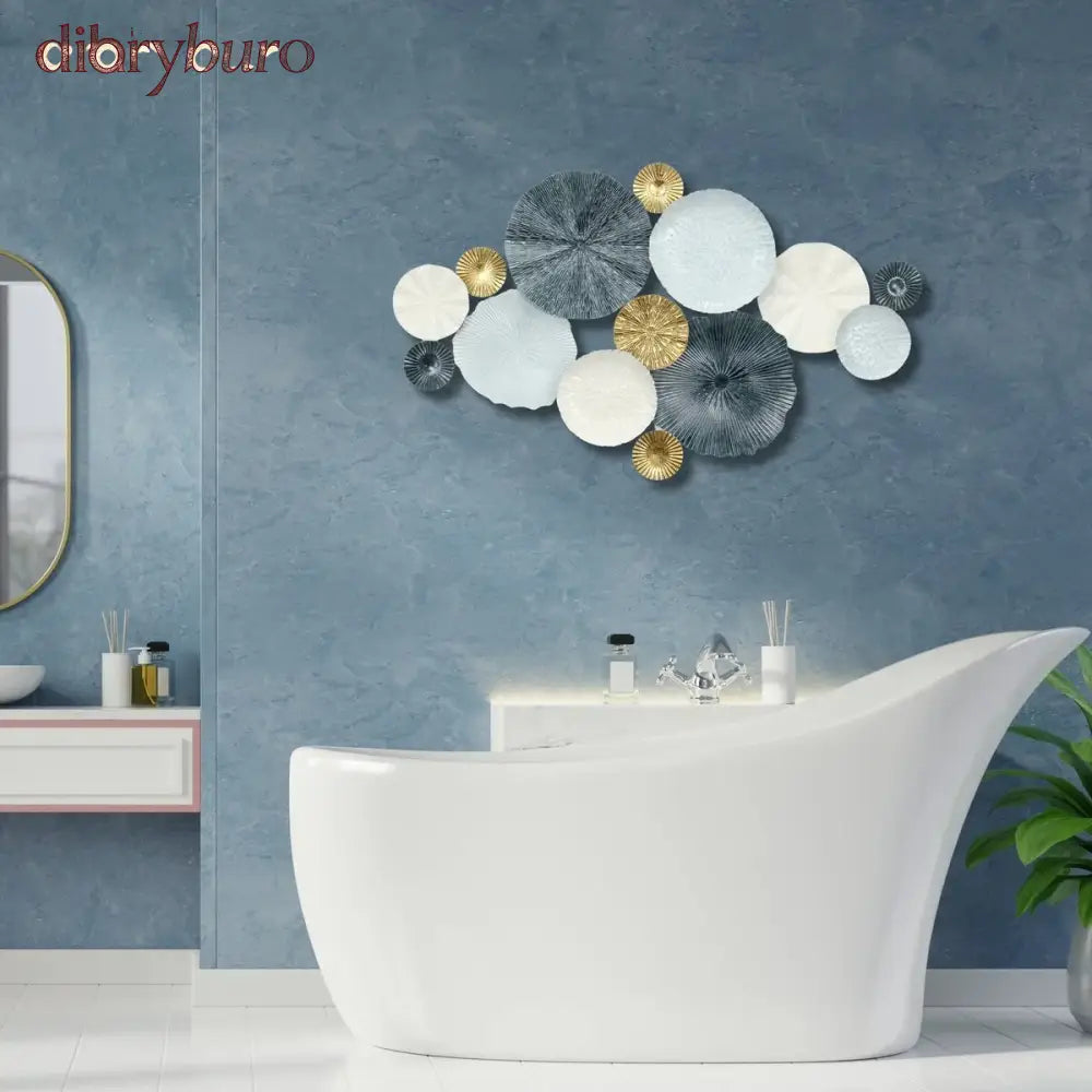Multi Round Panel Blue Nautical Wall Decor - Multi-Color