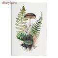 Mushroom & Ferns Nature Wall Plaque Art Design - 10 x 15