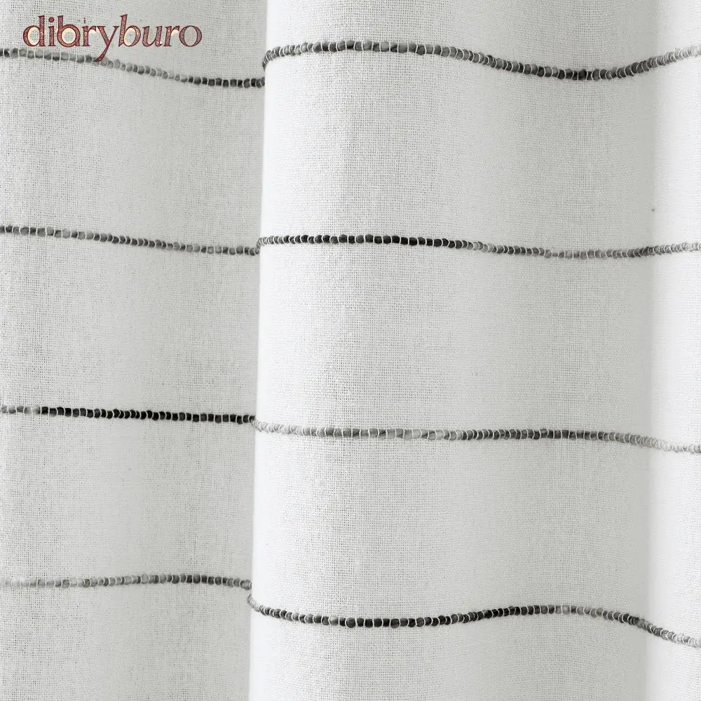 Ombre Stripe Cotton Curtain Panel Pair