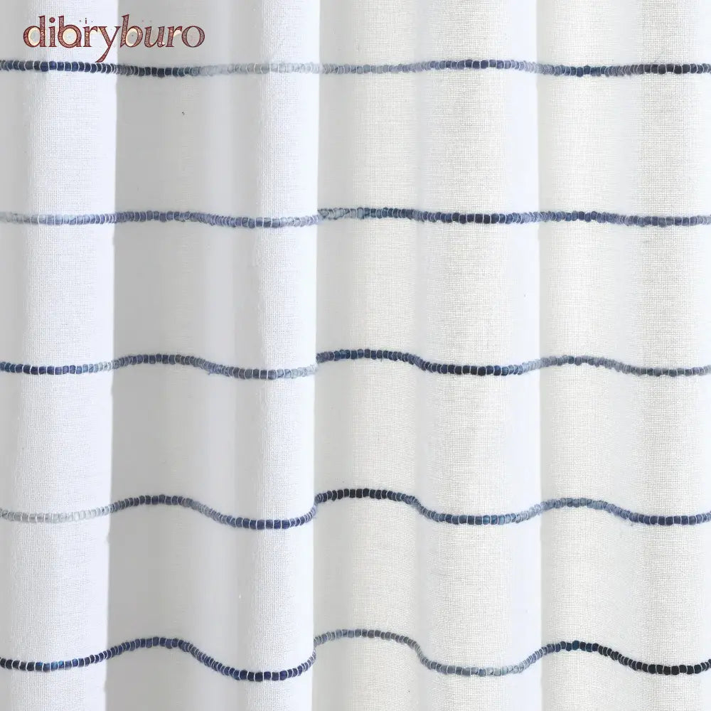 Ombre Stripe Cotton Curtain Panel Pair