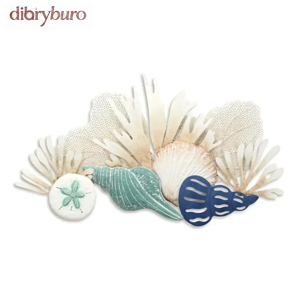 Reef and Shell Blue Wall Decor - Multi-Color