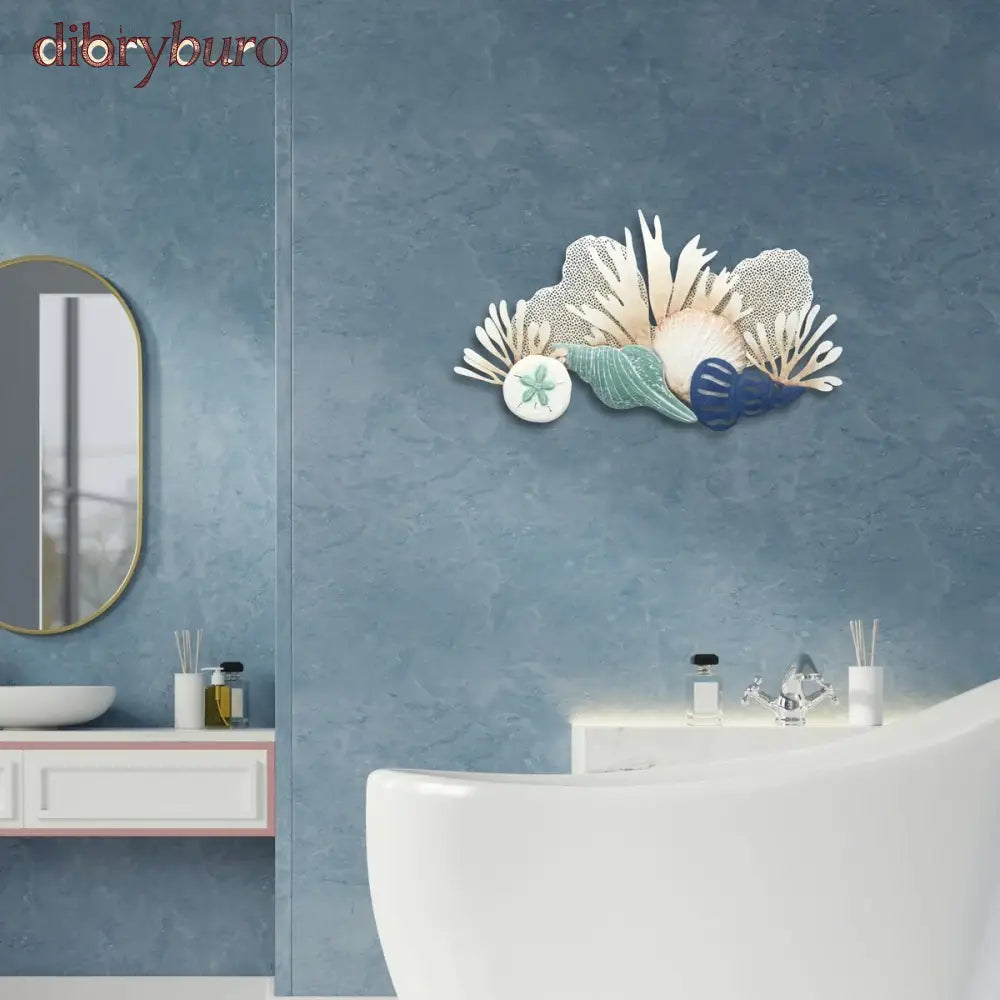 Reef and Shell Blue Wall Decor - Multi-Color