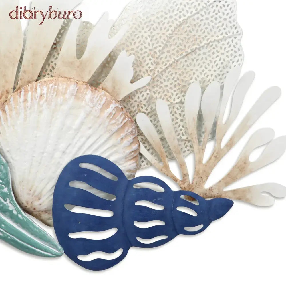 Reef and Shell Blue Wall Decor - Multi-Color