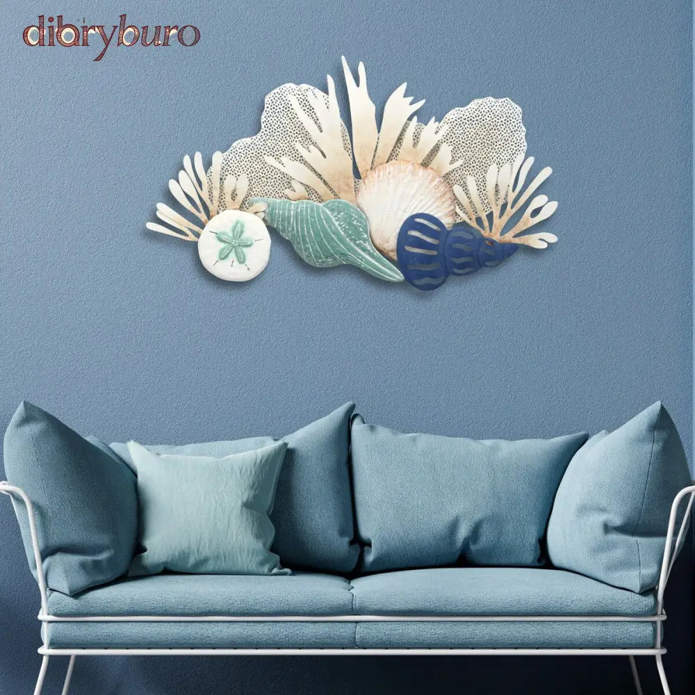 Reef and Shell Blue Wall Decor - Multi-Color