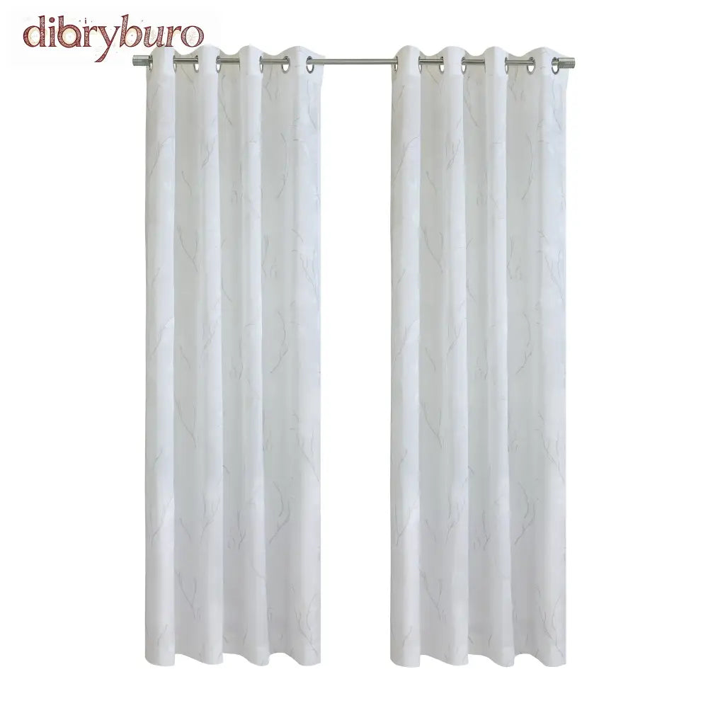Semi Sheer Floral Printed Curtain Panel