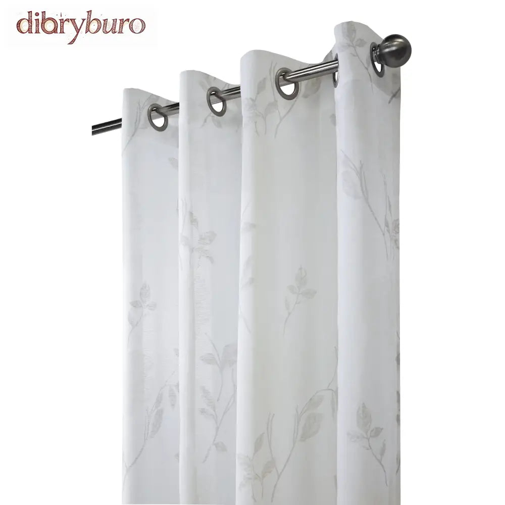 Semi Sheer Floral Printed Curtain Panel
