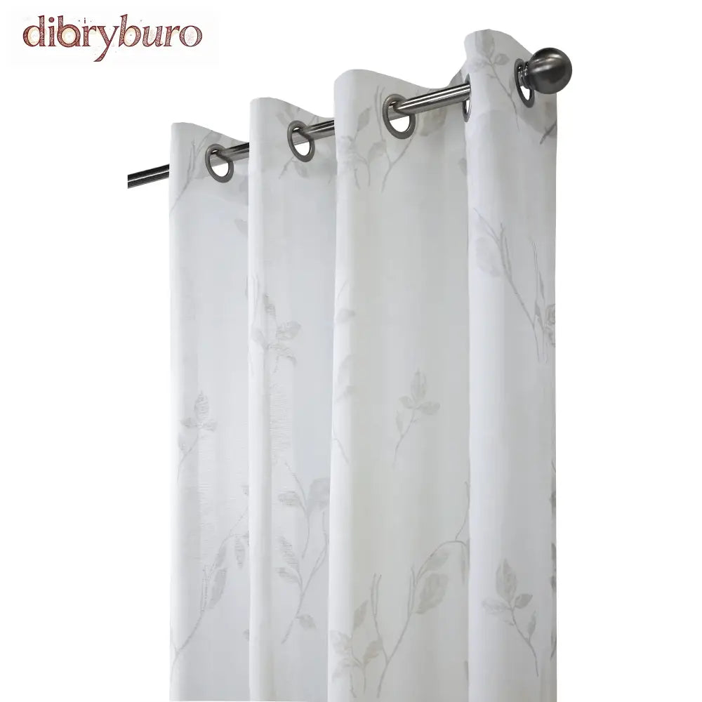 Semi Sheer Floral Printed Curtain Panel