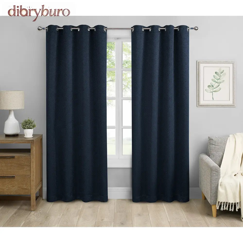 Window Curtains With Blackout Design (Set of 2) - 52’’x84’’ / Navy Blue