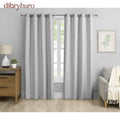 Window Curtains With Blackout Design (Set of 2) - 52’’x84’’ / Silver
